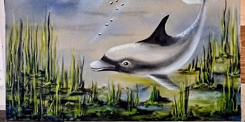 Let's paint a DOLPHIN!   TAPROOT BREWHOUSE PIERCETON 2PM-5PM 