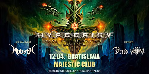 HYPOCRISY, ABBATH, VOMITORY, VREID - Bratislava