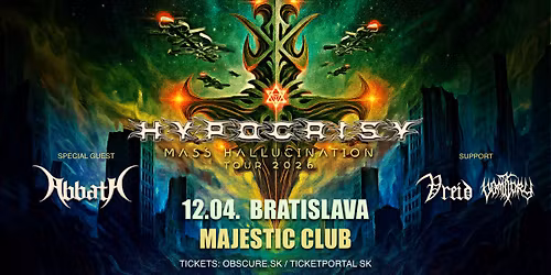 HYPOCRISY, ABBATH, VOMITORY, VREID - Bratislava