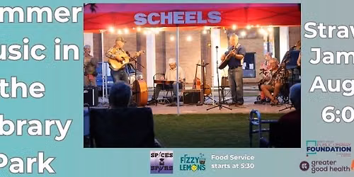 Summer Music in the Library Park with the Strawberry Jam Band