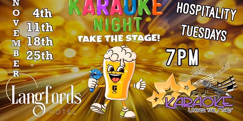 Hospitality Tuesdays @Langfords Hotel w Karaoke Under The Stars