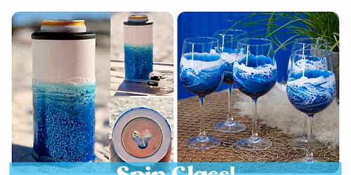 Spin Class! Beach Wave Resin Tumblers, Pots & Glassware