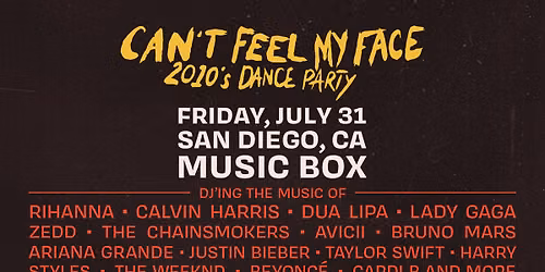Can't Feel My Face: 2010's Dance Party