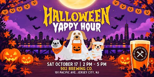 Halloween Yappy Hour at 902 Brewing | Jersey City Dog Meetup