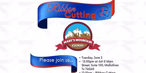 Mary's Mountain Cookies Ribbon Cutting