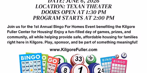 1st Annual Bingo For Homes