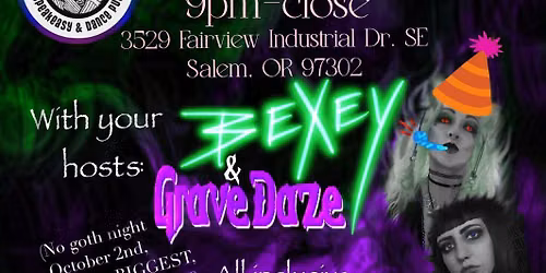 \ud83c\udf83\ud83c\udfb6Speakeasy Goth Night: SpoOktober Special!\ud83c\udf83\ud83c\udfb6