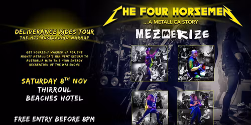 The Four Horsemen + Mezmerize SOAD Show \u2013 Deliverance Rides Tour, Beaches Hotel