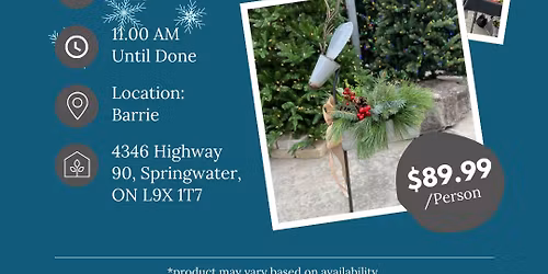 DIY Standing Reindeer w\/ Greens Workshop (Barrie Location)