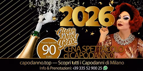 CAPODANNO STESSA DIREZIONE MILANO 2026 \u2013 CENA SPETTACOLO DRAG QUEEN