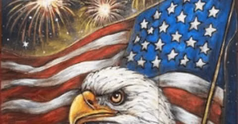 America 250 Eagle & Flag Paint and Sip