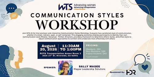 WTS-IE: Communication Styles Workshop