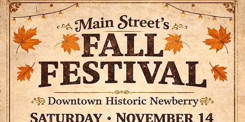 2026 Main Street Fall Festival \u2013 Downtown Newberry
