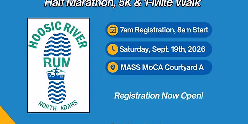 2nd Annual Hoosic River Run: Half Marathon, 5K & 1-Mile Walk