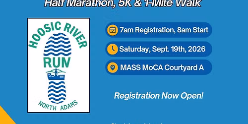 2nd Annual Hoosic River Run: Half Marathon, 5K & 1-Mile Walk