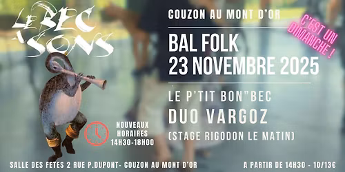 Ba bal d'automne DUO Vargoz (stage le matin)