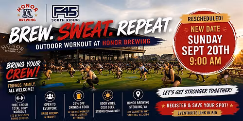 F45 South Riding FREE Outdoor Workout at Honor Brewing