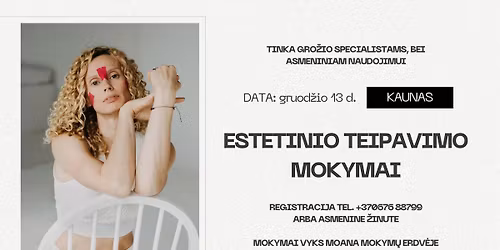 Estetinio teipavimo mokymai Kaune