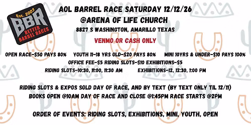 AOL December Barrel Race **BBR Pending**