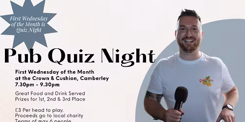 Pub Quiz Night - Crown & Cushion, Camberley