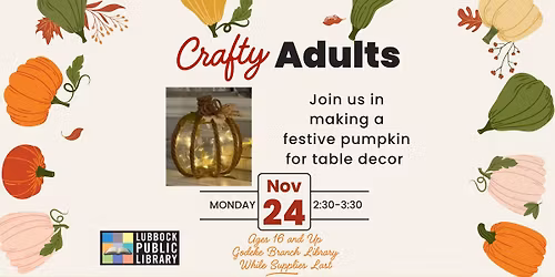 Fairly Light Pumpkin Craft at Godeke Branch Library