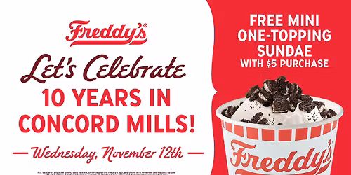 Freddy's 10 Year Anniversary Celebration!