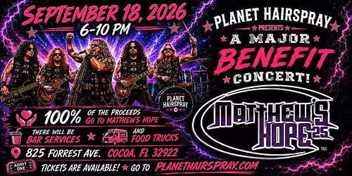 Planet Hairspray Charity Rock Spectacular