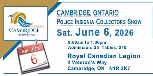 Cambridge Police Insignia Collectors Show