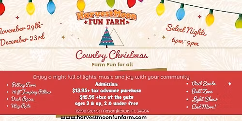 Country Christmas at HarvestMoon Fun Farm