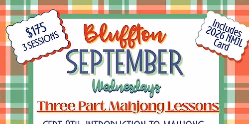Bluffton Mahjong 3 Part Lesson - May