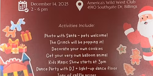 KIDS HOLIDAY PARTY -free event open to all. 
