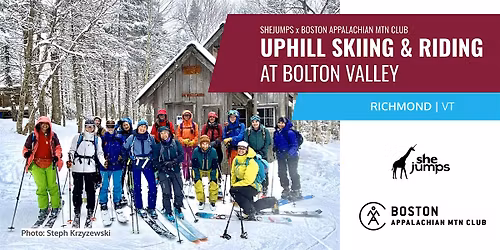 SheJumps x AMC Uphill Skiing & Riding at Bolton Valley