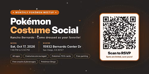 Pok\u00e9mon Costume Social - Rancho Bernardo