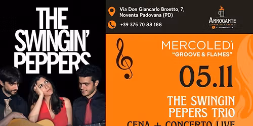\u2728 CENA & MUSICA LIVE | The Swingin' Peppers @Arrogante, Noventa Padovana (PD)\u2728