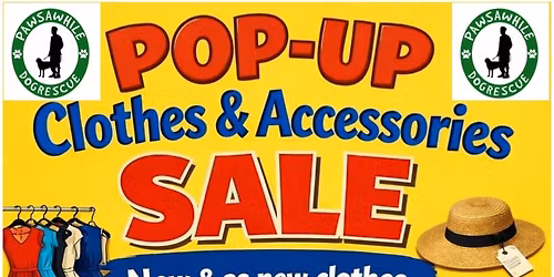 Pop up clothing and accessories sale!