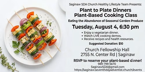 Plant to Plate Dinners Vegetarian Cooking Class