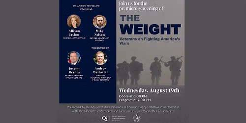 The Weight: Veterans on Fighting America\u2019s Foreign Wars Documentary