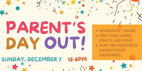 SLC Hosts Parent's Day Out! (Free babysitting and activities for up to 6th grade students)