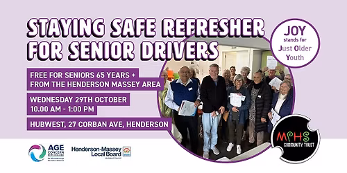 ++FULLY BOOKED++Free Staying Safe Refresher for Senior Drivers & Morning Tea