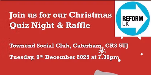 Christmas Quiz & Raffle - Tuesday, 9th December 2025