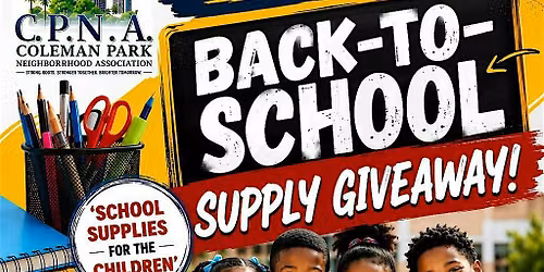 Coleman Park Back to School Supply Giveaway