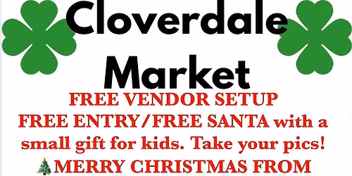 CLOVERDALE FREE SETUP CHRISTMAS MARKET