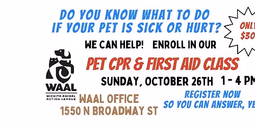Pet CPR and First Aid Class!