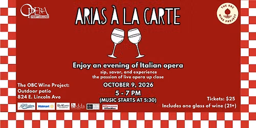 Arias a la carte! Italian Opera at the Wine Project