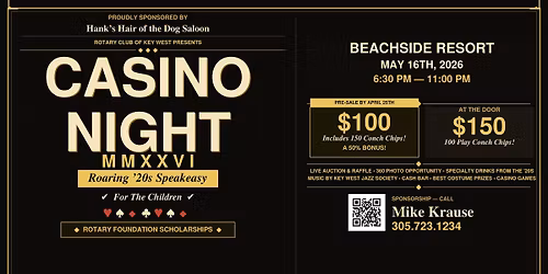 The Rotary Club of Key West Casino Night Roaring 20's Speakeasy