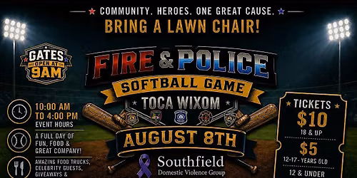 First Responder \/ Southfield Domestic Violence Group Charity Softball Game