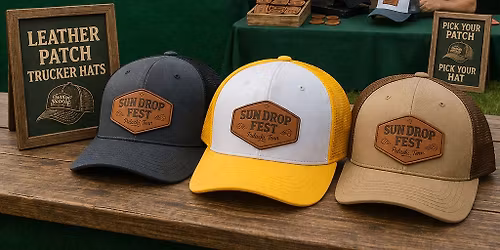 Custom Hats made at Sun Drop Festival 2026