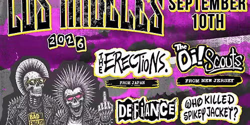 THE ERECTIONS|THE Oi! SCOUTS|DEFIANCE|WKSJ?| @ 1st ST BILLIARDS