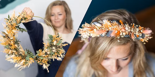 Trockenblumenring oder Haarkranz binden in Berlin - Workshop
