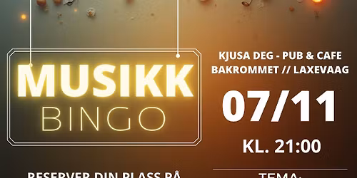 Musikkbingo\ud83c\udfb6 - BERGEN\ud83c\udfa4